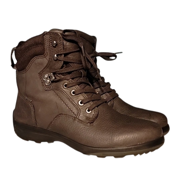 Ecco Shoes - ECCO Brown Leather Lace Up Hiking Boots